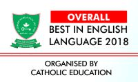 Overall best in English Language 2018 organised by Catholic Education